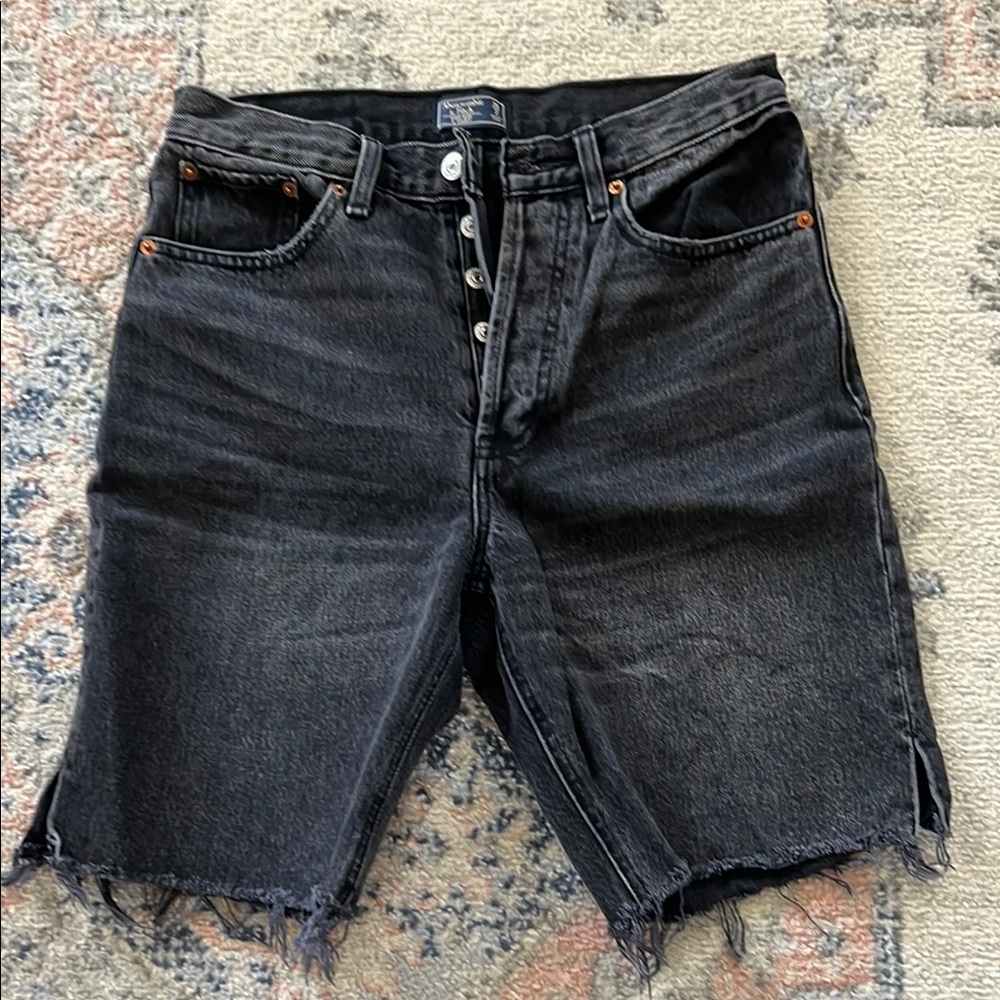 Black Denim Women Shorts